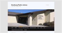 Desktop Screenshot of oostburglibrary.org